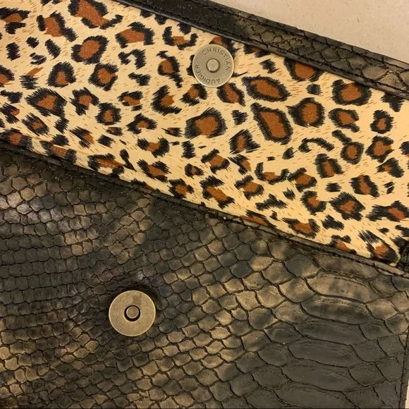 ❤️SALE❤️ Christian Audigier Snake Rhinestones Studs Clutch Bag Black Ed Hardy - Picture 4 of 6